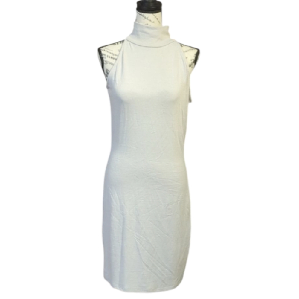 Size M Elegant Gray Midi Dress